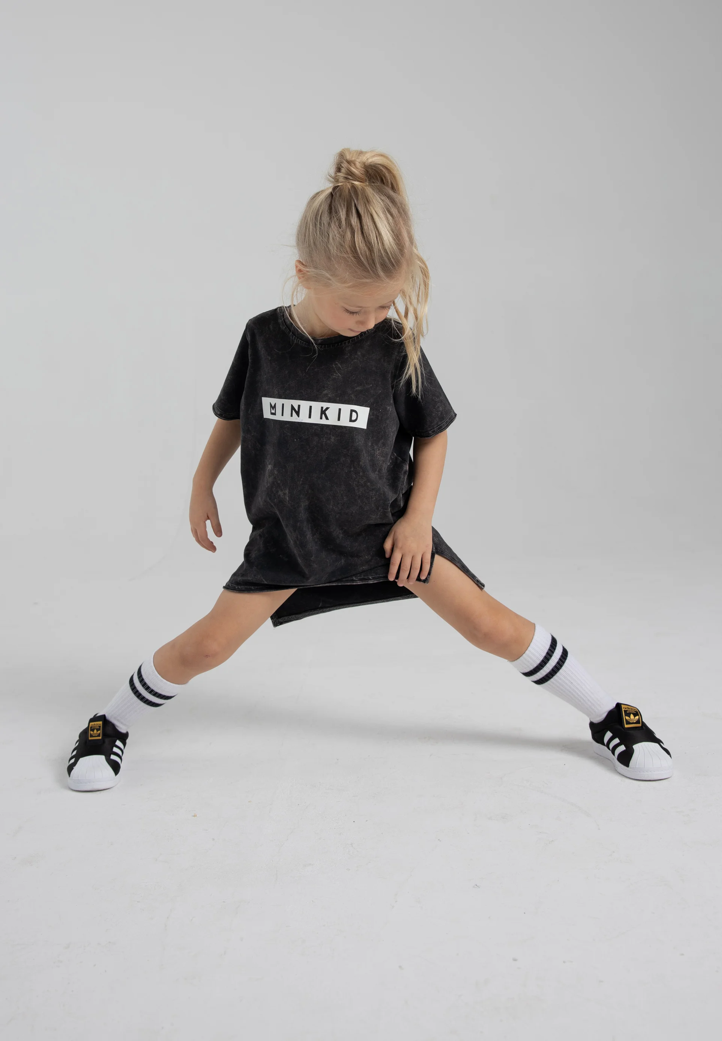 Minikid EXTRA LONG T-SHIRT | GRAY COOL SHIRT | CHILDREN'S CLOTHING