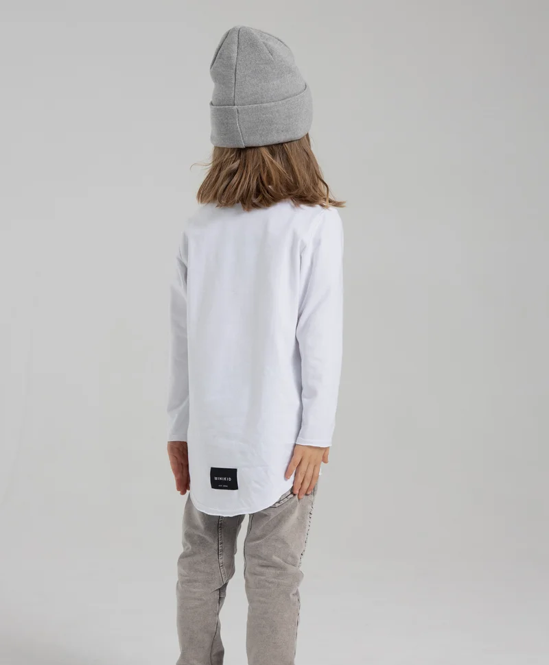 Minikid STOERE LONGSLEEVE KINDEREN | WITTE LONGSLEEVE JONGEN | MINIKID