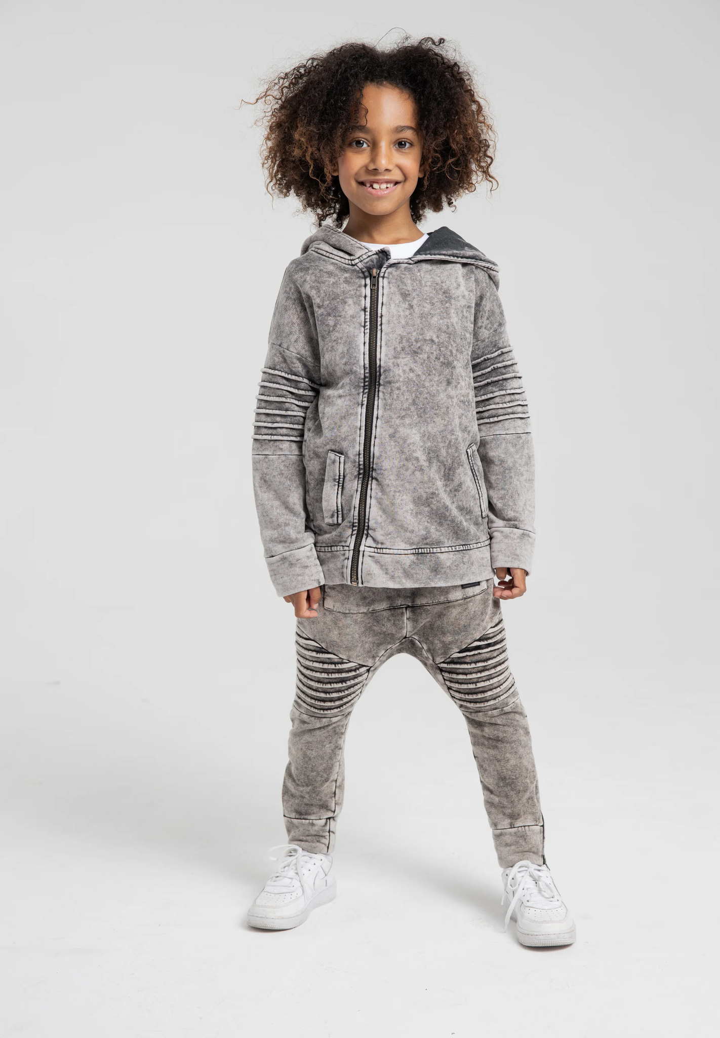 GREY HOODIE FOR CHILDREN | COOL HOODED CARDIGAN | KIDS STREETWEAR | MINIKID