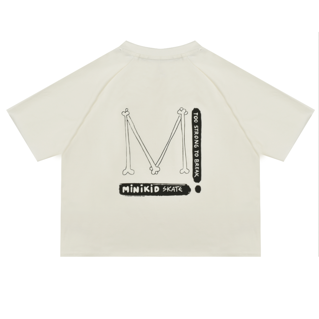 CREAM WHITE OVERSIZED T-SHIRT | STREETWEAR CHILDREN'S CLOTHING | MINIKID