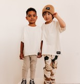 CREAM WHITE OVERSIZED T-SHIRT | STREETWEAR CHILDREN'S CLOTHING | MINIKID