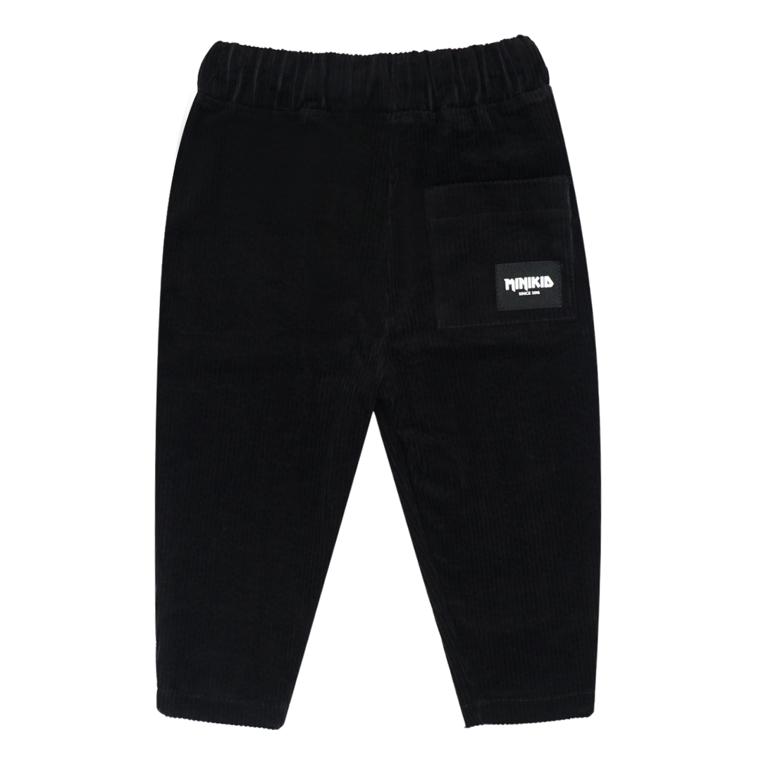 BLACK VELVET RIB PANTS | COMFORTABLE PANTS | CHILDREN'S CLOTHING