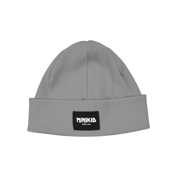 Minikid BEANIE GREY COTTON