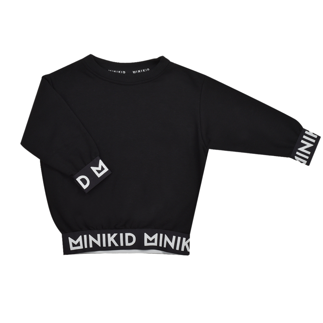 Minikid ZWARTE SWEATER | TRUI VOOR JONGENS EN MEISJES | STOERE KINDERKLEDING