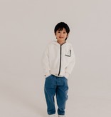 CREME WIT  VEST | LANG VEST MET CAPUCHON | STOERE KINDERKLEDING