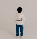 CREME WIT  VEST | LANG VEST MET CAPUCHON | STOERE KINDERKLEDING