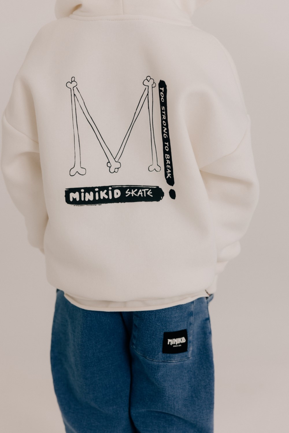 CREME WIT  VEST | LANG VEST MET CAPUCHON | STOERE KINDERKLEDING