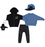 BLACK CARDIGAN | LONG CARDIGAN WITH HOOD | COOL KIDS CLOTHING