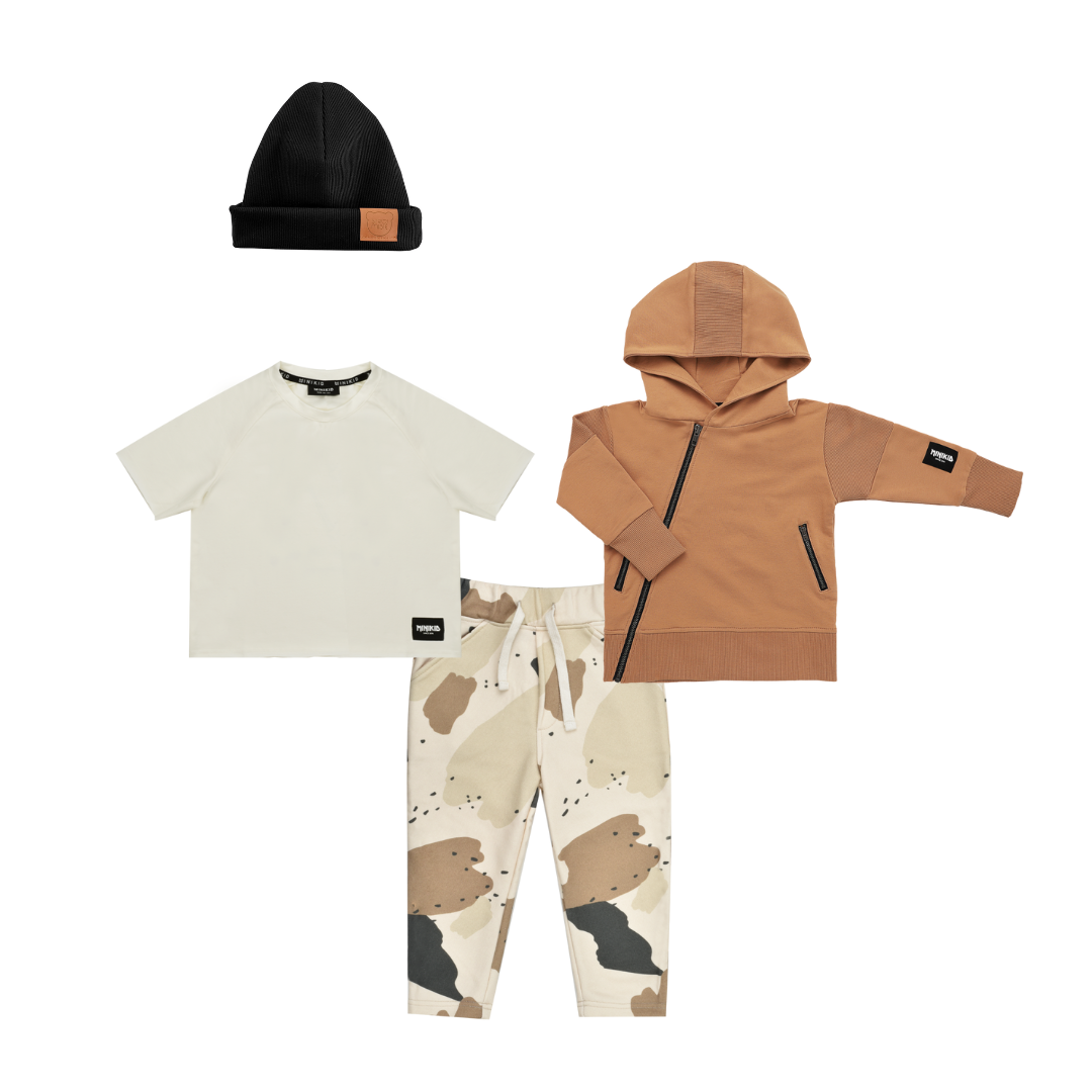 Minikid CREAM WHITE OVERSIZED T-SHIRT | STREETWEAR CHILDREN'S CLOTHING | MINIKID