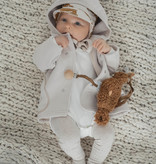 GERIBDE ROMPER | ROMPER MET LANGE MOUWEN | ECRU WIT