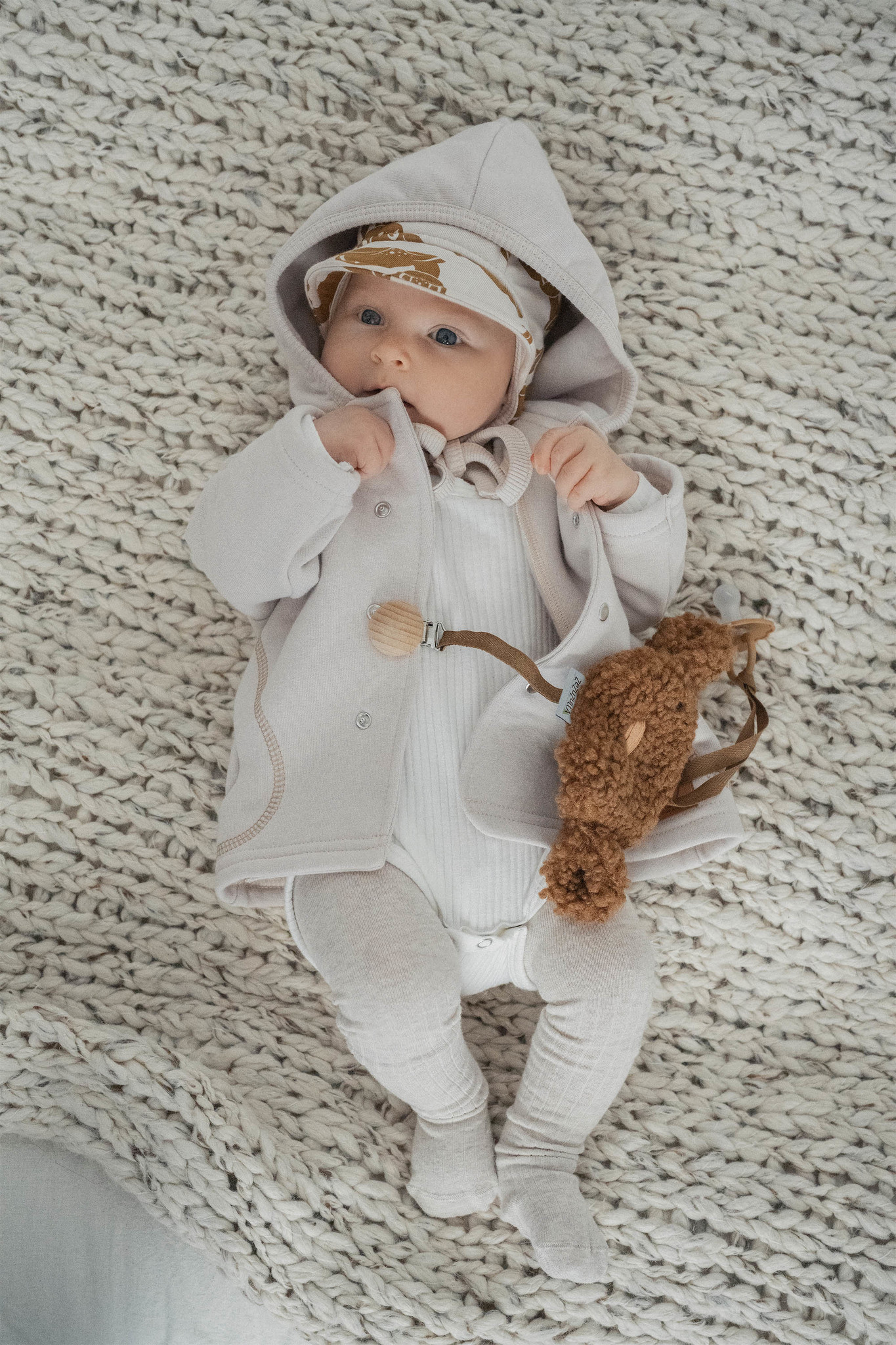 GERIBDE ROMPER | ROMPER MET LANGE MOUWEN | ECRU WIT