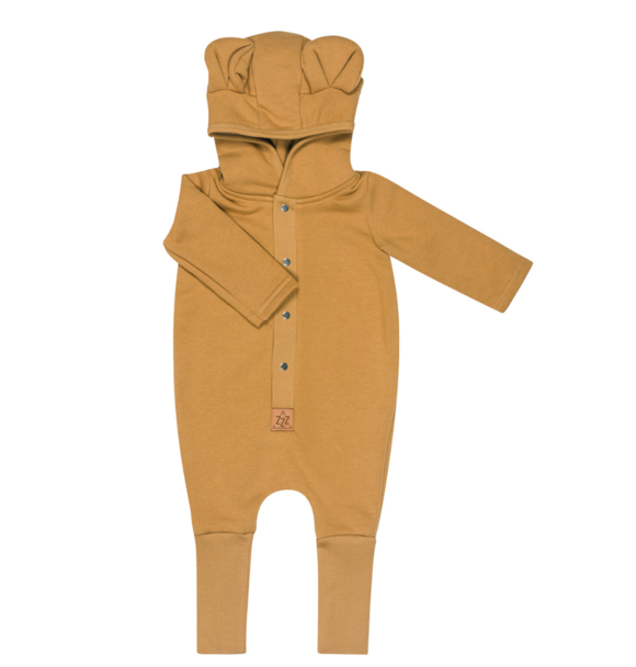 EARED JUMPSUIT MUSTARD