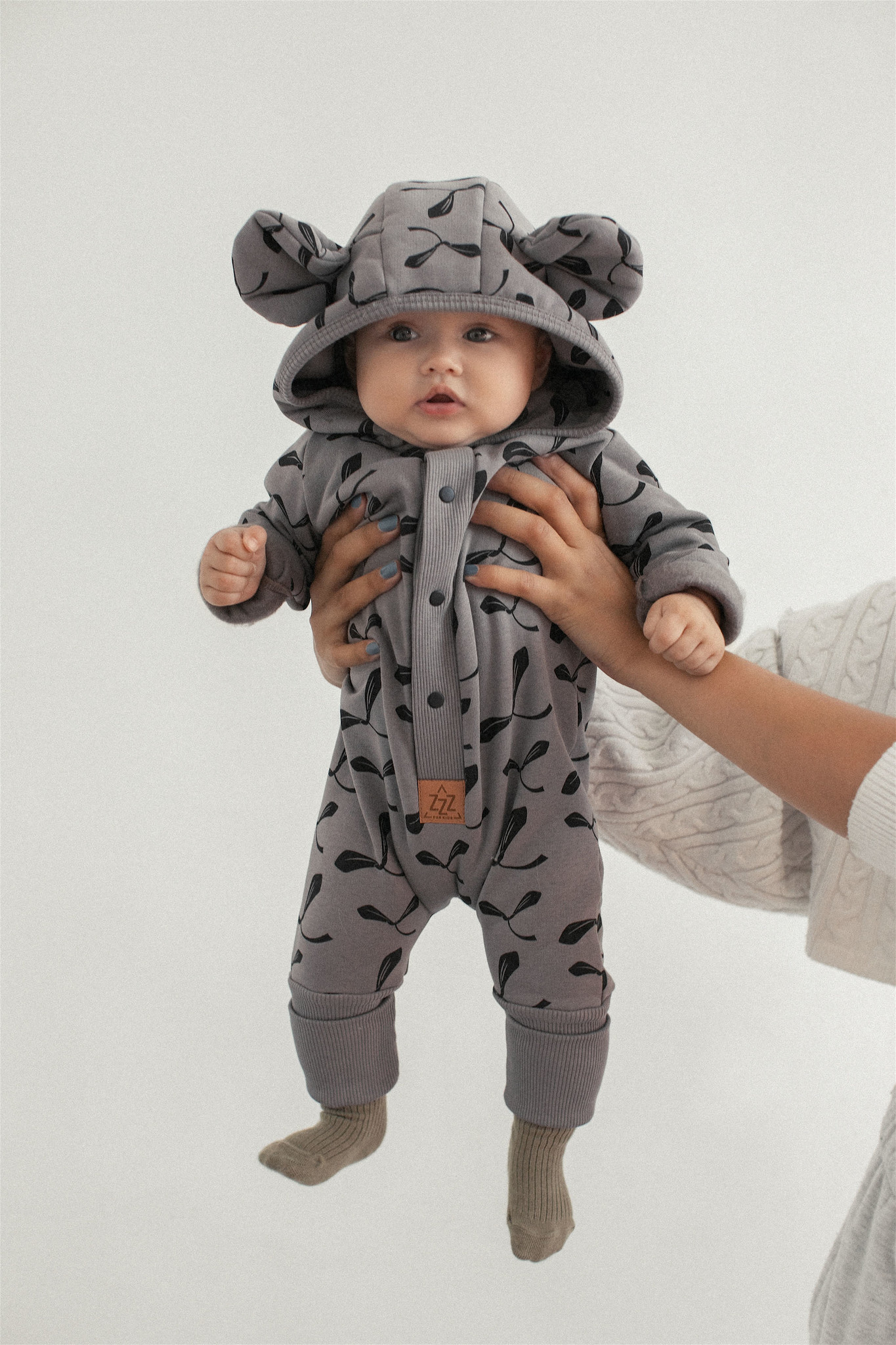 BABY CLOTHING WITH EARS | JUMPSUIT WITH HOOD | WARM BABY SUITS