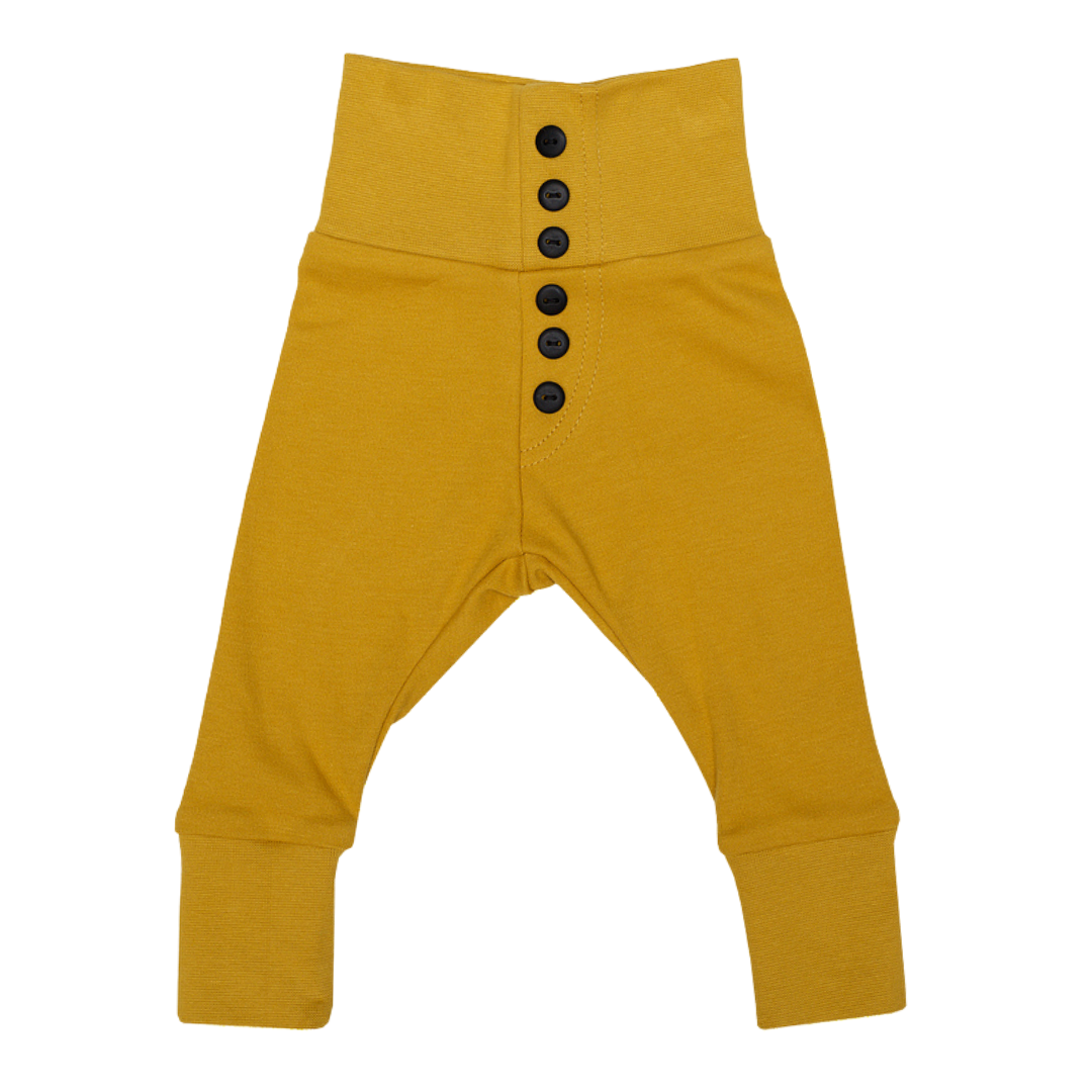 Wooly Organic BABY LEGGING | LEGGING VOOR BABY'S | OKER GEEL