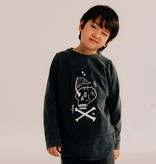 Minikid ZWARTE SKULL LONGSLEEVE | SHIRT MET LANGE MOUWEN | STOERE KINDERKLEDING