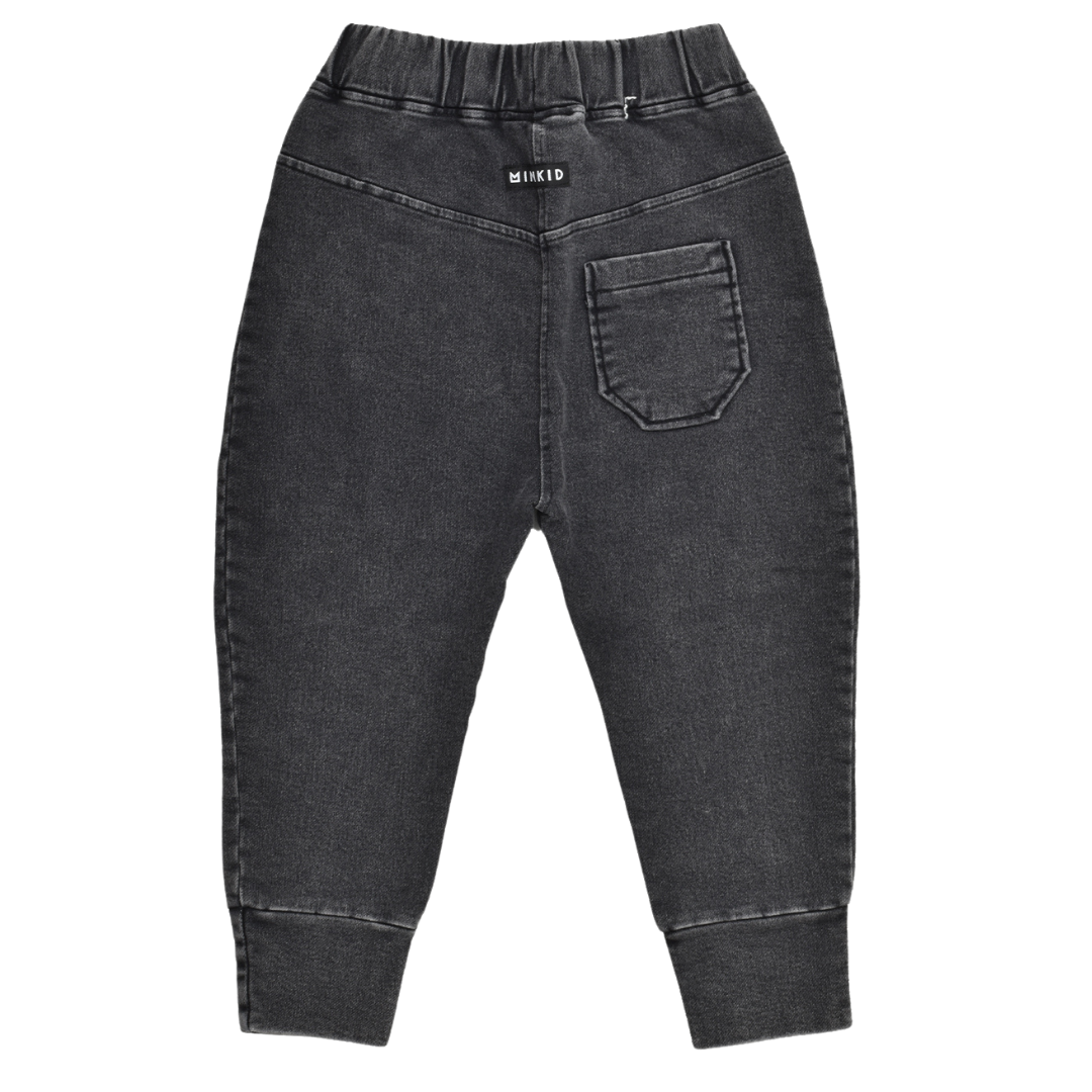 Minikid ZWARTE STOERE BROEK | COMFORTABEL DENIM BROEKJE | KINDERKLEDING