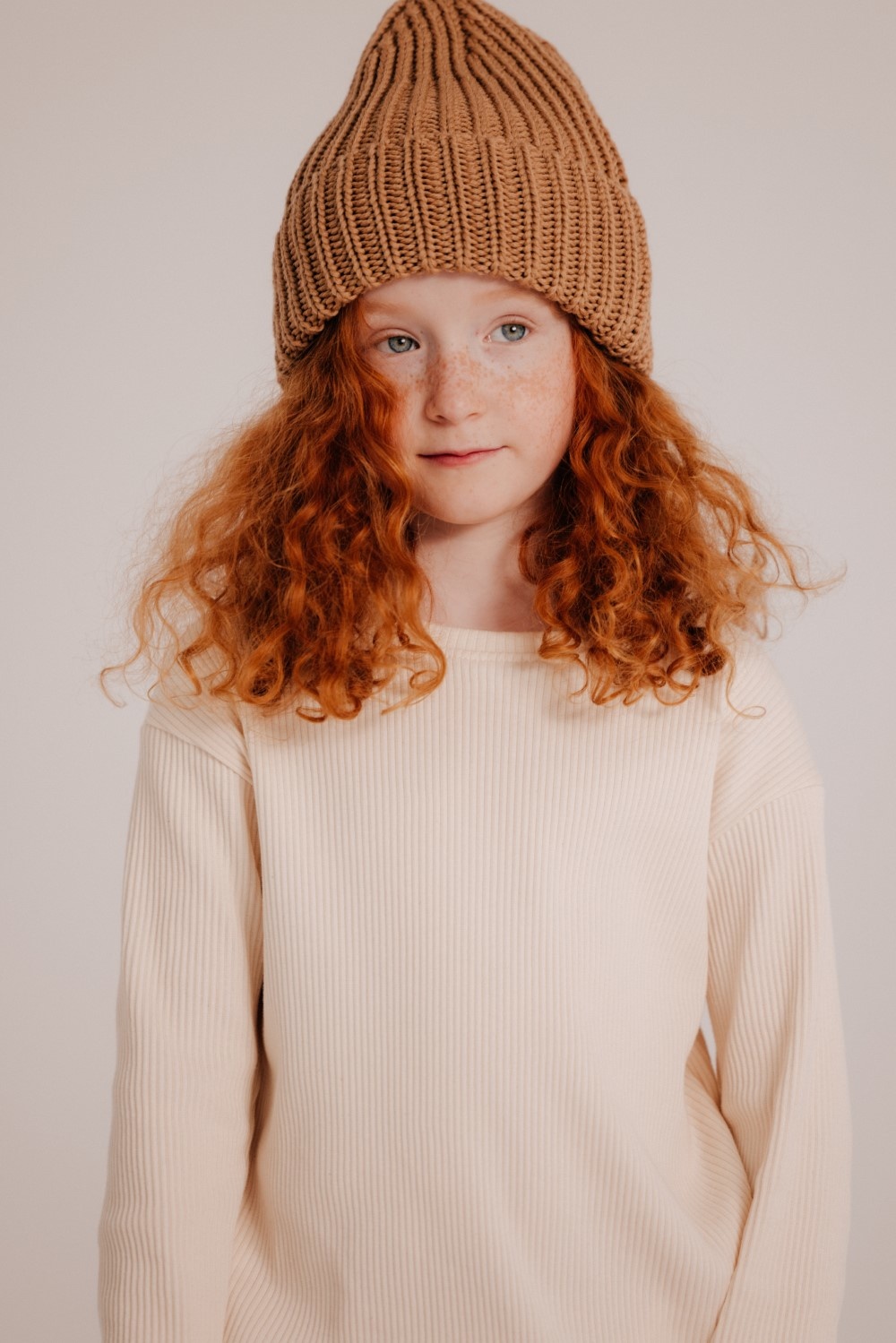 Minikid SOFT BROWN BEANIE | CHILDREN'S BEANIE BROWN