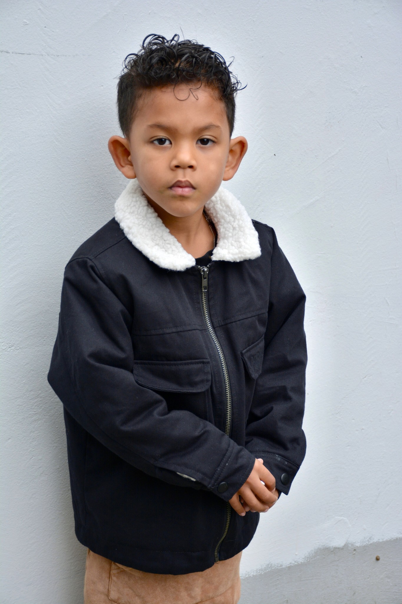 Minikid BLACK WARM COAT | CUTE AUTUMN JACKET FOR KIDS | MINIKID