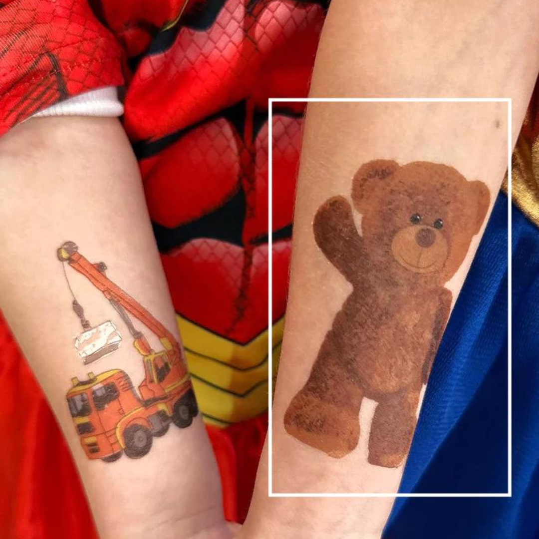 Ducky Street TEDDY BEAR TATTOO | BEARS TATTOO | CHILDREN'S TATTOOS