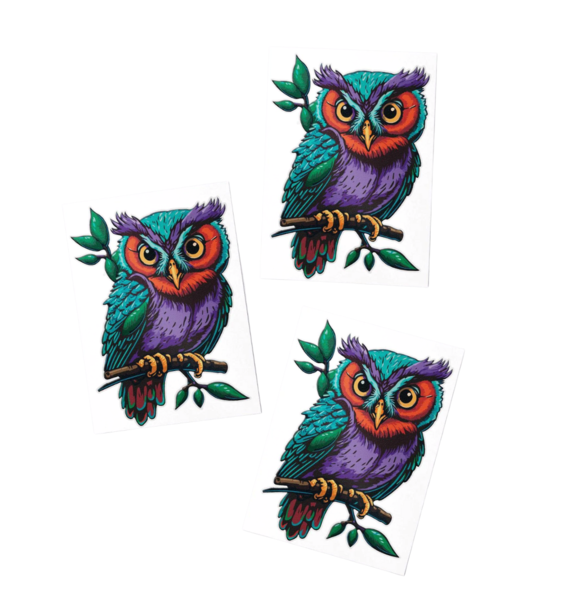 Ducky Street OWL TATTOO (3x)