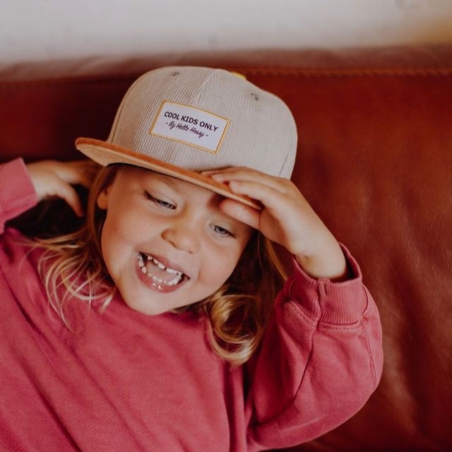 Hello Hossy BEIGE CHILDREN'S CAP | VELVET CAP | BABY CAP