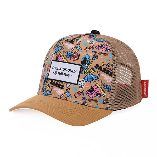 Hello Hossy TRUCKER CAP | BROWN CAP FOR CHILDREN | BABY SNAPBACK