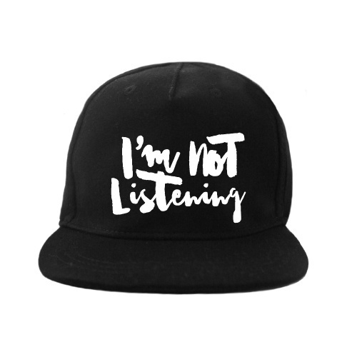 BABY CAP | CHILDREN'S CAP WITH THE TEXT "NOT LISTENING"