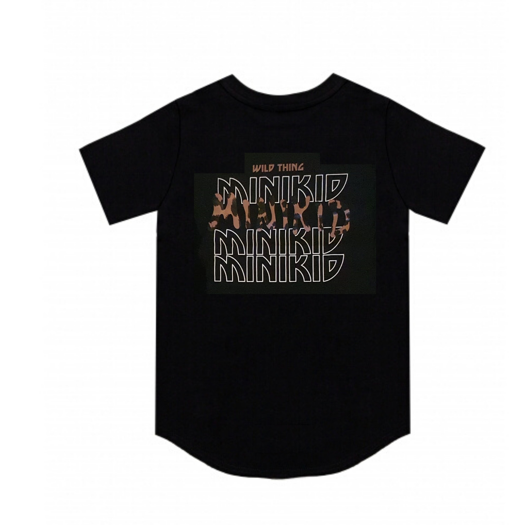 COOL T-SHIRT FOR KIDS | LONGER BLACK SHIRT | MINIKID