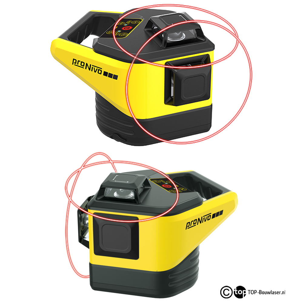 PNRLR-2D 2x360° Bouwlaser Horizontaal & Verticaal