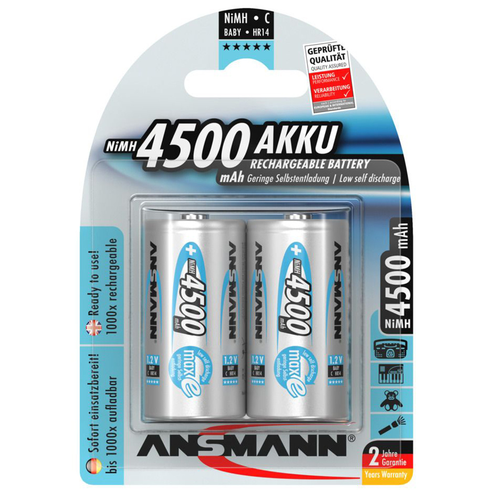 C-Cell 4500mAh NiMH blister 2stk