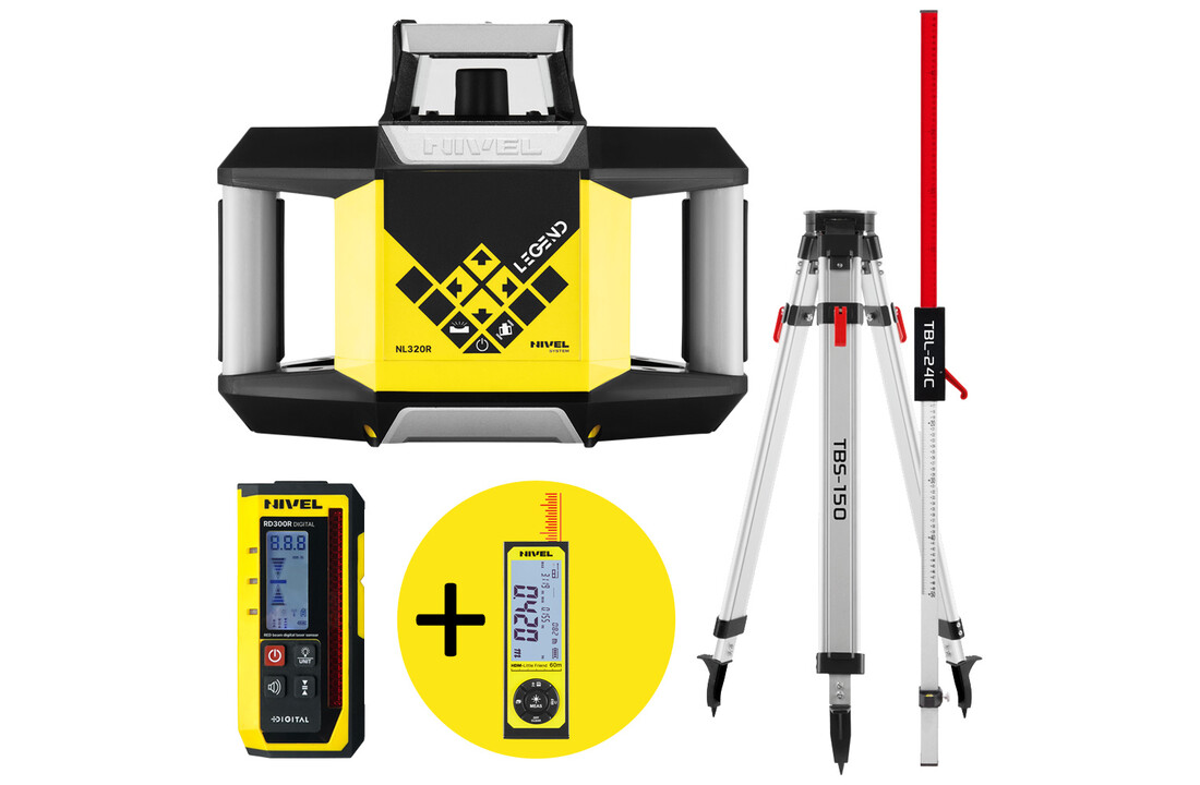 NL320 Bouwlaser Set Horizontaal + Afschot