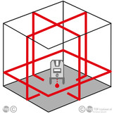6D SERVOLINER Rood 8-Lijns Lijnlaser