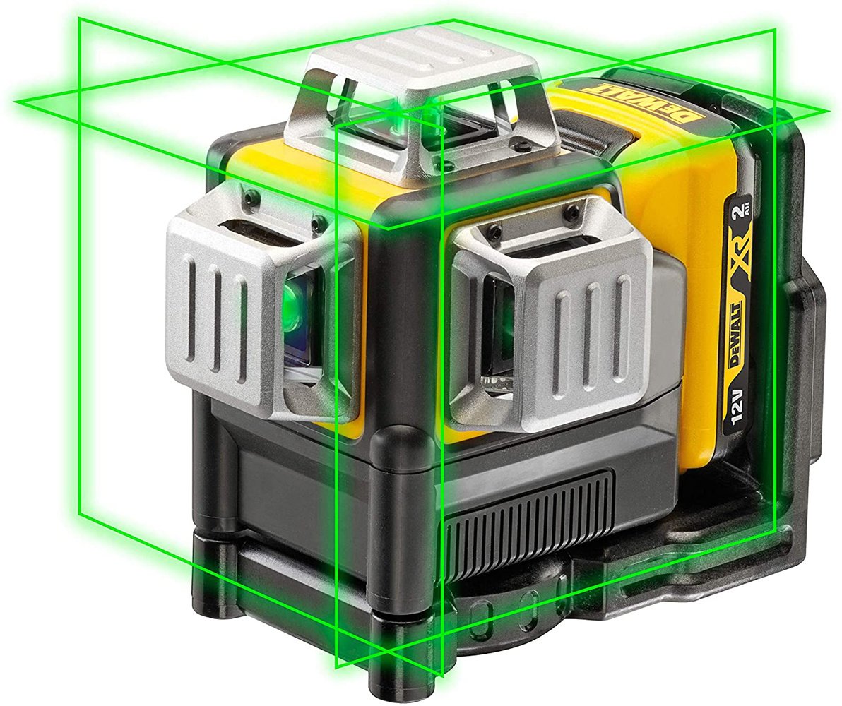 DCE089D1G-QW 3x360° Lijnlaser Groen 12V