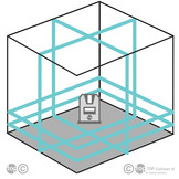 CL4B 4x360° Lijnlaser Blauw