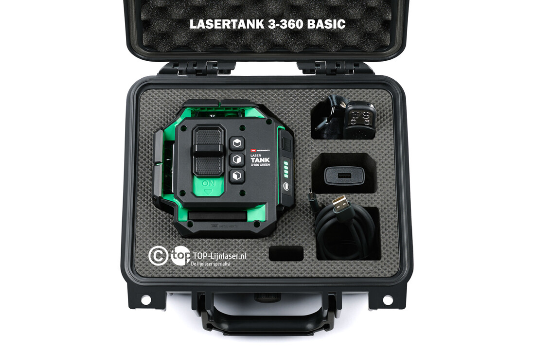 LaserTANK 3-360 Lijnlaser Groen 3x360°