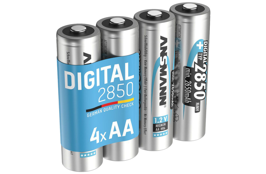 4x AA Batterij 2850mAh Oplaadbaar