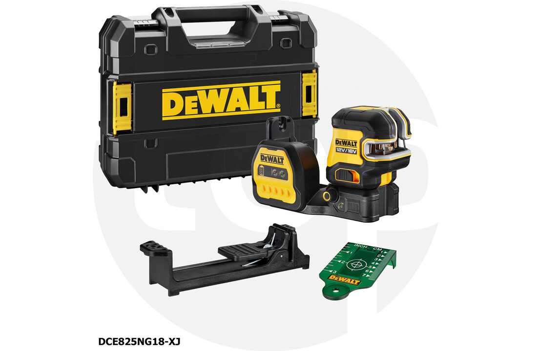 DCE825D1G18 5-Punts- Lijnlaser Groen 18V