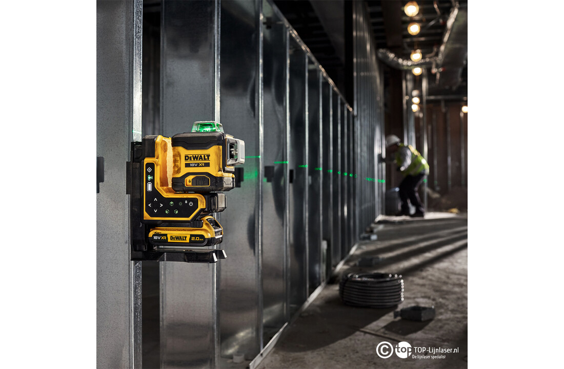 DCLE34035D1-QW 3x360° Lijnlaser Groen REMOTE 18V