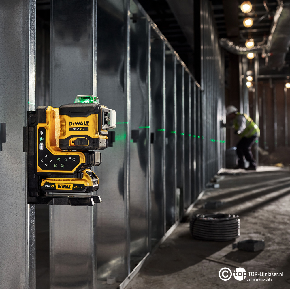 DCLE34035D1-QW 3x360° Lijnlaser Groen REMOTE 18V
