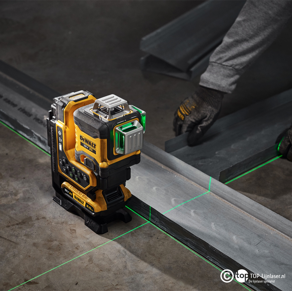 DCLE34035D1-QW 3x360° Lijnlaser Groen REMOTE 18V