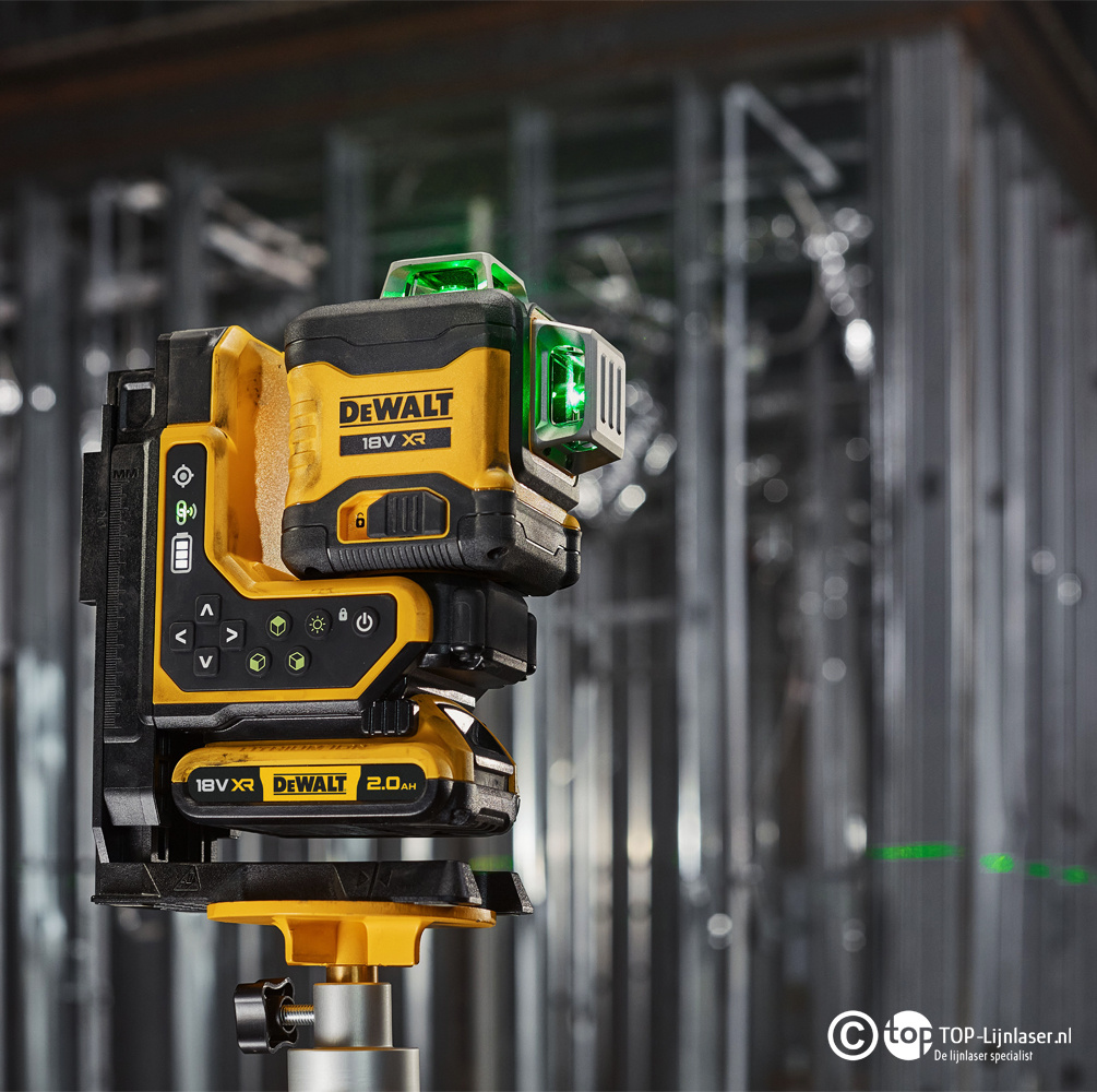 DCLE34035D1-QW 3x360° Lijnlaser Groen REMOTE 18V
