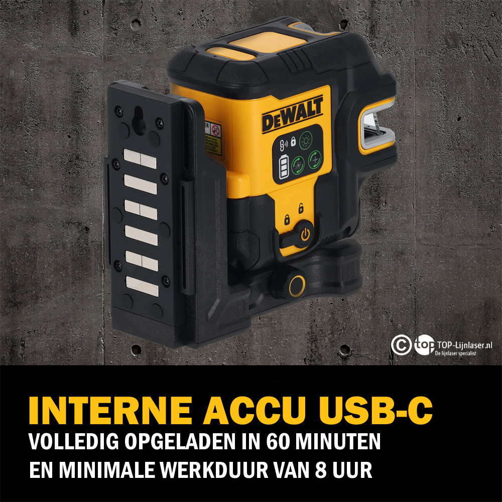 DCLE14251GB-XJ Lijn- 5 Puntlaser Groen Li-Ion