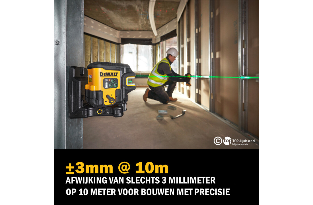 DCLE14251GB-XJ Lijn- 5 Puntlaser Groen Li-Ion