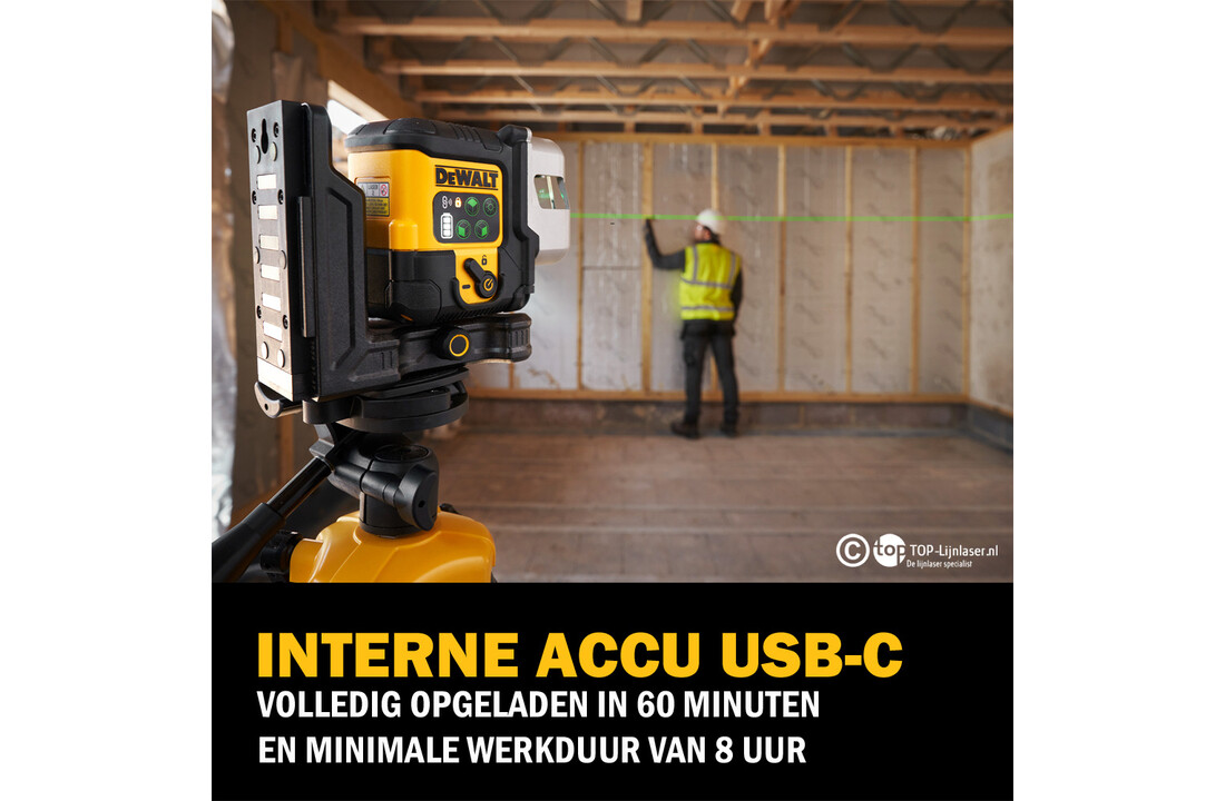DCLE14301GB-XJ 3-Lijns Laser Groen Li-Ion