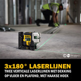DCLE14301GB-XJ 3-Lijns Laser Groen Li-Ion