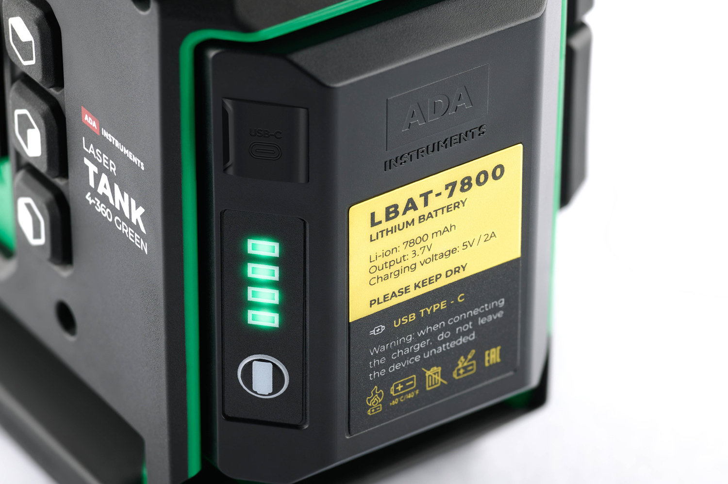 LaserTANK 4-360 Lijnlaser Groen 4x360° Ultimate Set