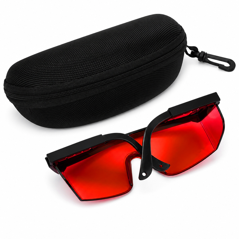 Laserbril Rood + Etui