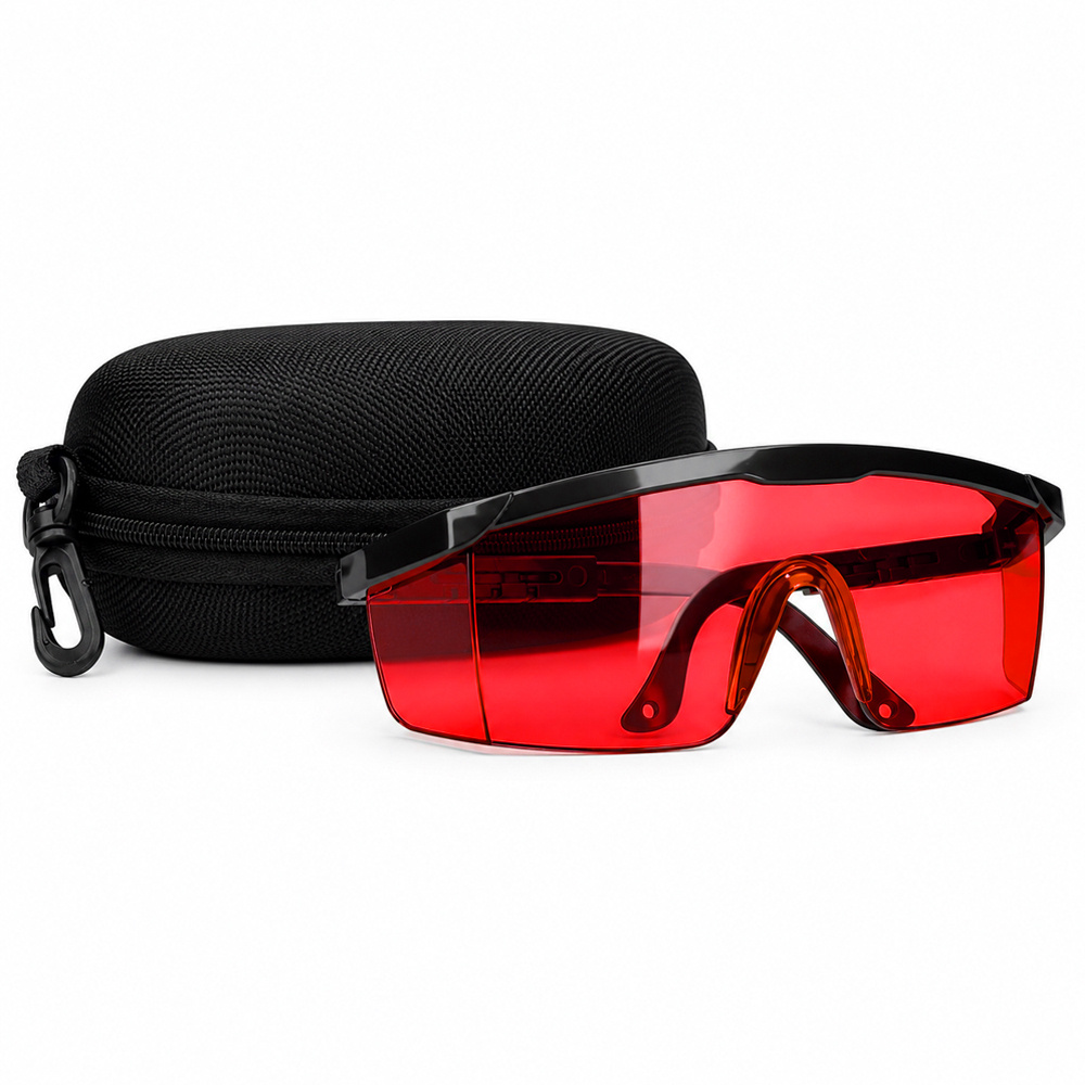 Laserbril Rood + Etui