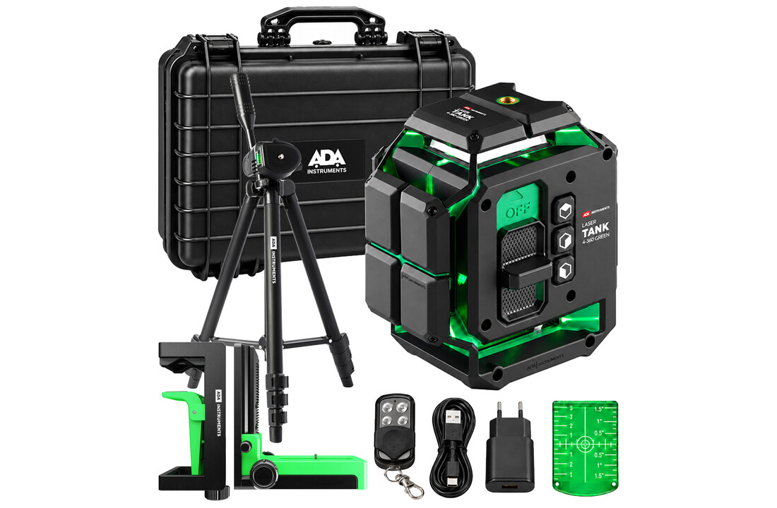 LaserTANK 4-360 Lijnlaser Groen 4x360° Ultimate Set