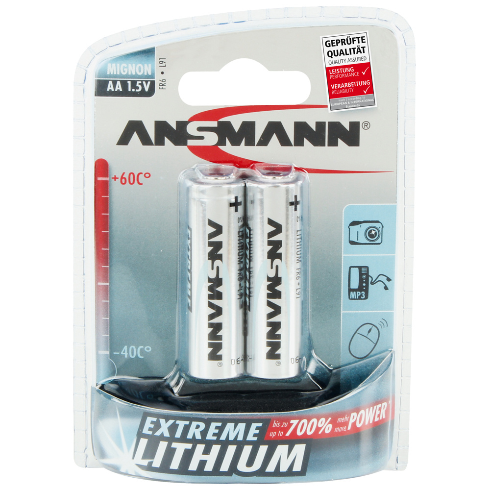 2x AA Extreme Lithium Batterijen